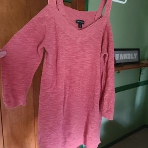 Torrid pink cold shoulder light weight sweater